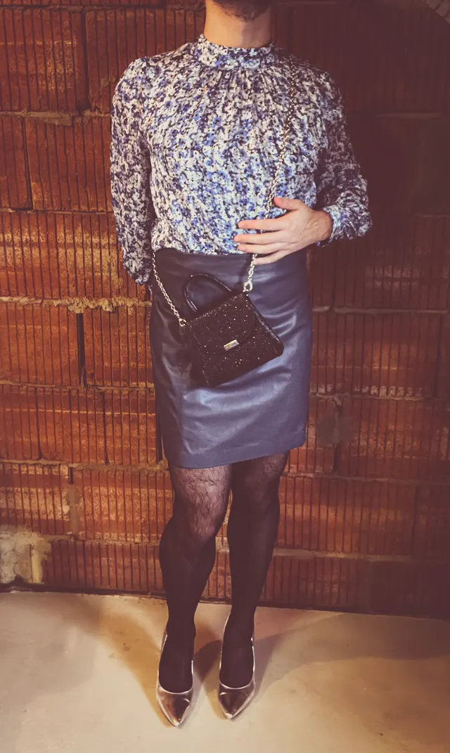 Man expressing personal style beyond traditional gender norms
