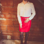 Man in a skirt, styled for everyday wear
