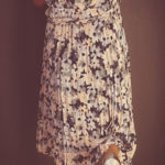 Pleated floral dress by ESPRIT, full look