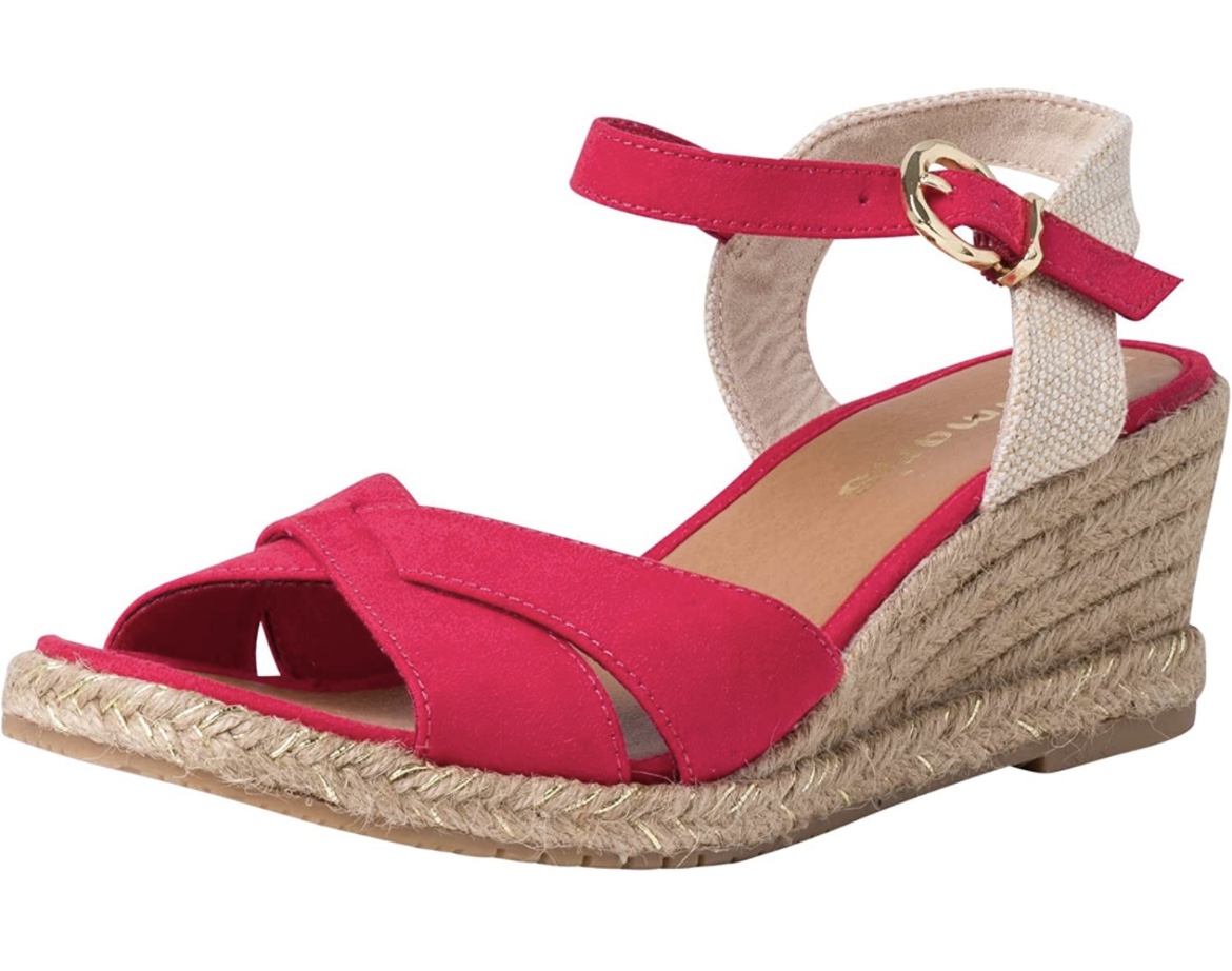 Tamaris wedge sandal with ankle strap